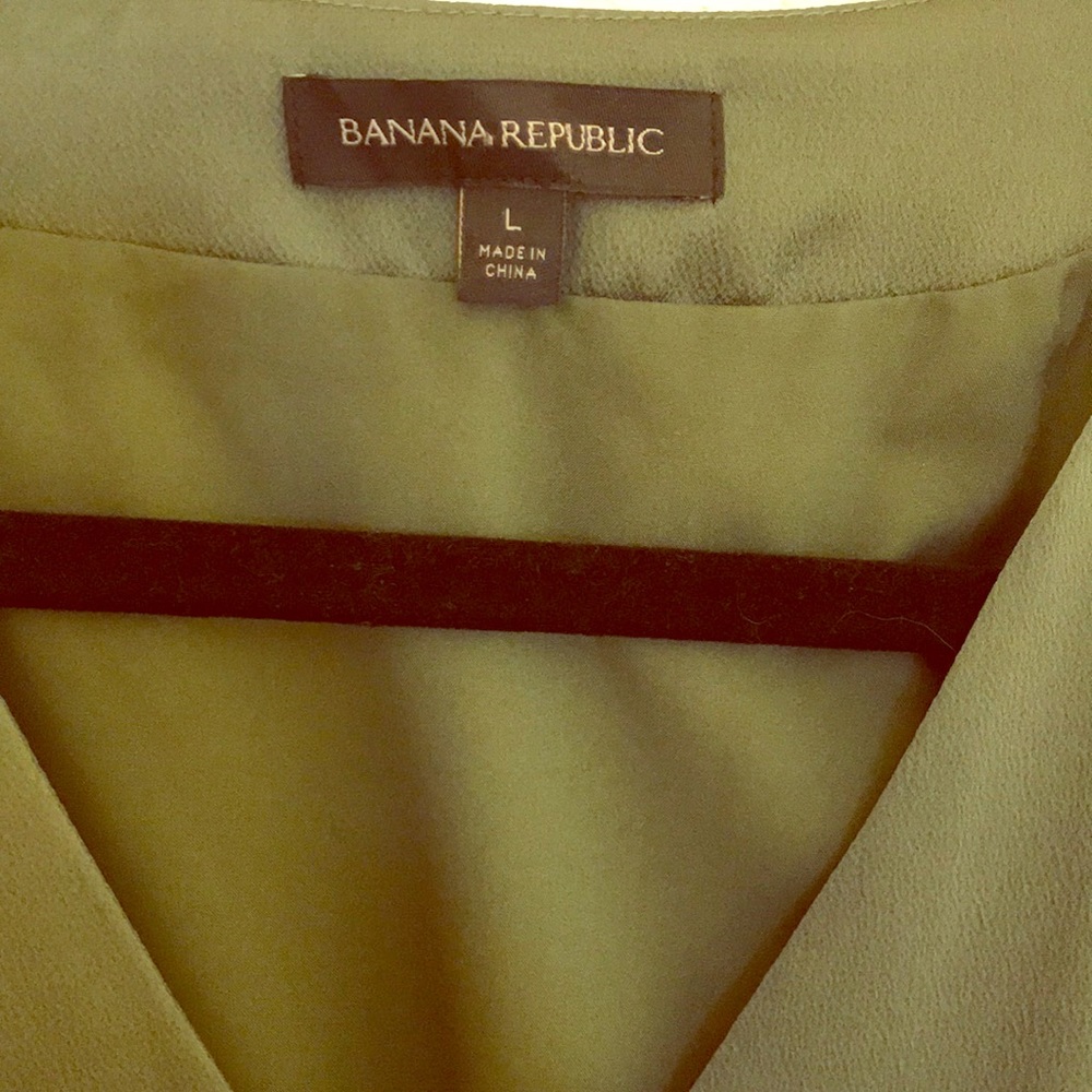 Banana Republic Pleated Wrap Dress - Olive